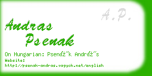 andras psenak business card